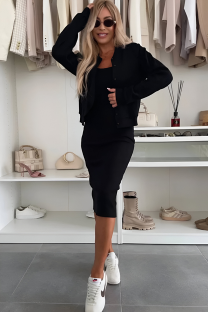 Sofia™ | Tidlös Midiklänning med Elegant Västdetalj